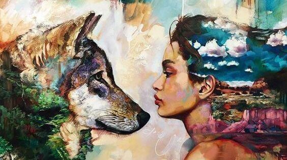 Mulher-com-lobo