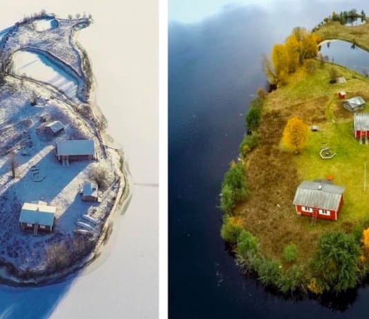 Fotógrafo captura a beleza de pequena ilha nas quatro estações do ano