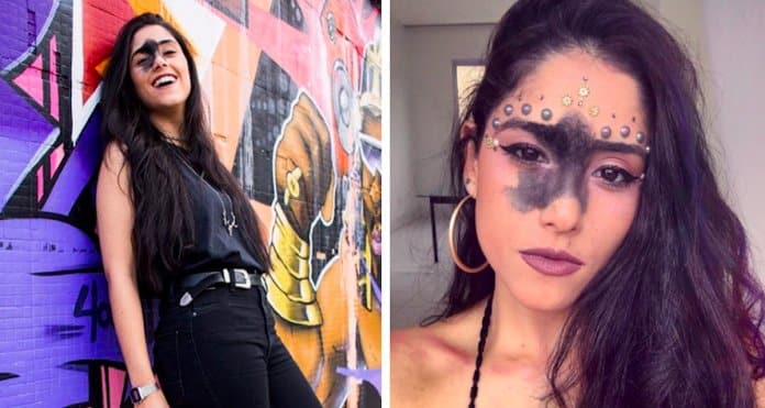 Jovem brasileira com rara marca de nascença no rosto torna-se numa estrela das redes sociais