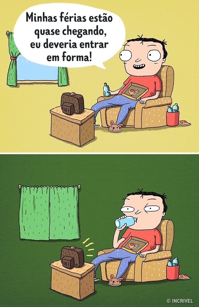 sabiaspalavras.com - 14 ilustrações que retratam na perfeição o desejo de ficar em forma