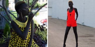 “Rainha das Trevas”, uma modelo sul-sudanesa que impressiona pelo seu tom de pele único