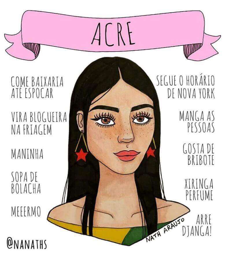 sabiaspalavras.com - Ilustradora cria uma série de ilustrações que retratam as mulheres de cada estado brasileiro