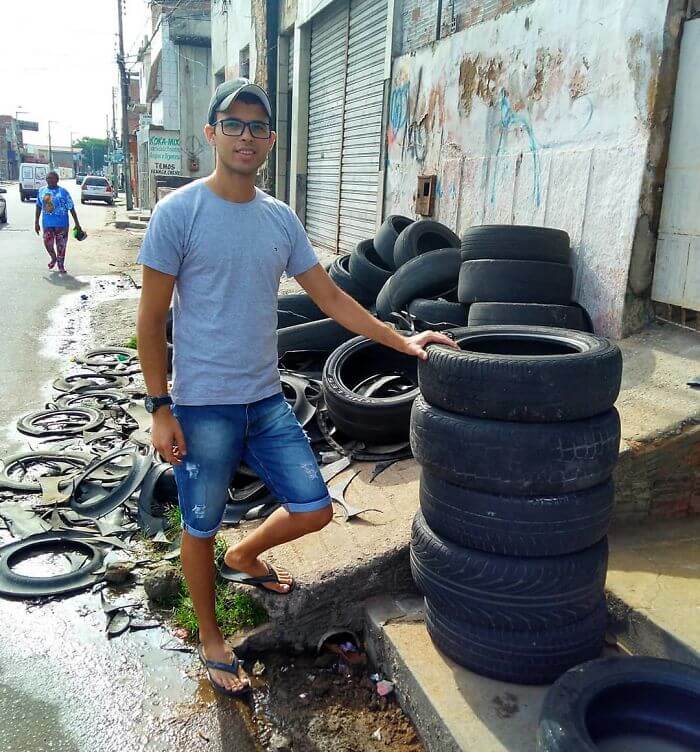 sabiaspalavras.com - Artista brasileiro transforma pneus velhos em adoráveis camas para animais
