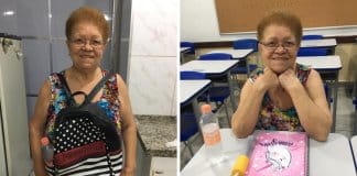 Avó realiza sonho de estudar aos 72 anos