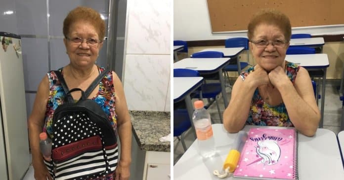 Avó realiza sonho de estudar aos 72 anos