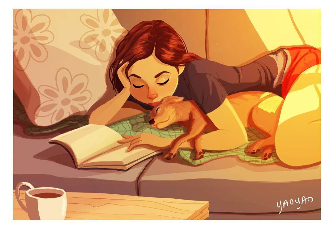sabiaspalavras.com - 27 adoráveis ilustrações que retratam a alegria de ter um cachorro