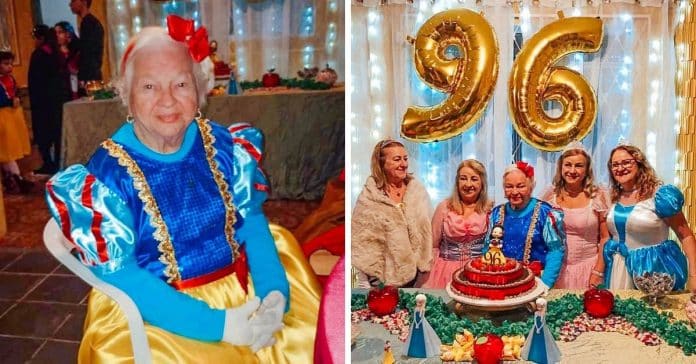 Avó comemora os seus 96 anos vestida de Branca de Neve