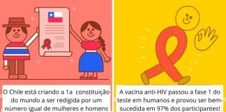 Ilustrador desenha sobre boas notícias para mostrar que não só coisas ruins estão acontecendo