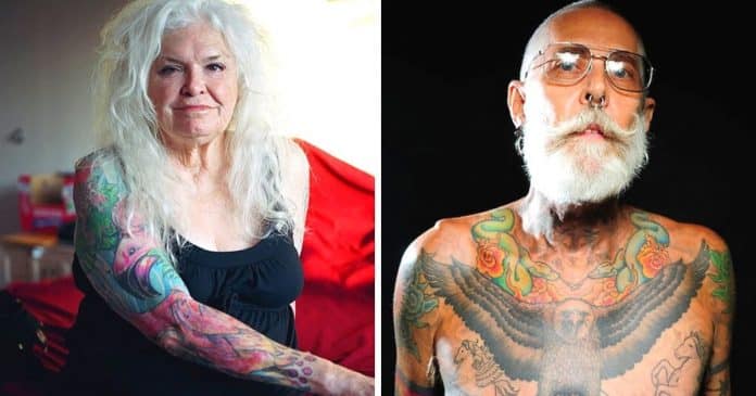Idosos tatuados respondem à pergunta: como seus desenhos ficarão quando você tiver 60 anos