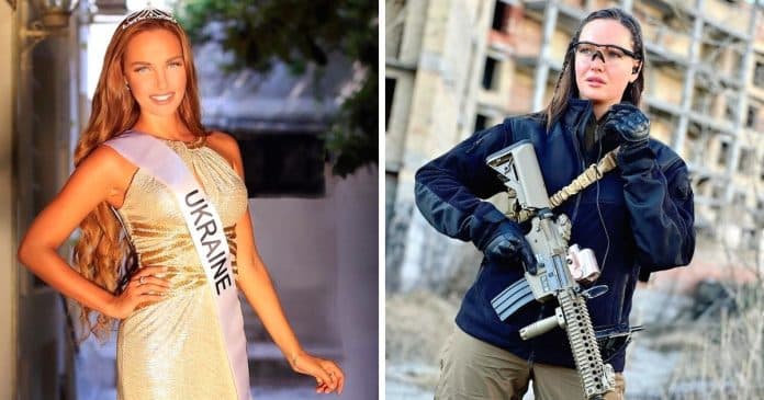 Miss Ucrânia junta-se às forças armadas para defender seu país da Rússia
