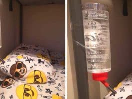 Mãe colocou um bebedouro de animais na cama do filho para que ela não fosse acordada pela sede dele