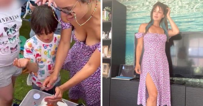 Mãe se defende após criticas por usar um vestido ‘indecente’ para a festa de aniversário de seu filho