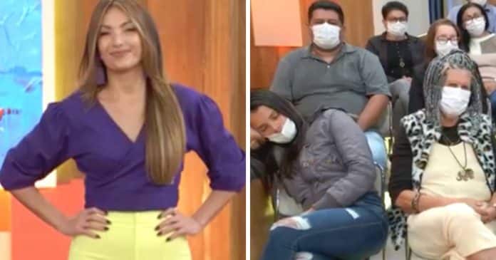 Mulher dorme na plateia de “Encontro” e vídeo viraliza: “Programa animado”