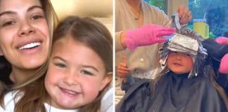 Mulher fica furiosa ao ser criticada por permitir que filha de 5 anos fizesse luzes no cabelo