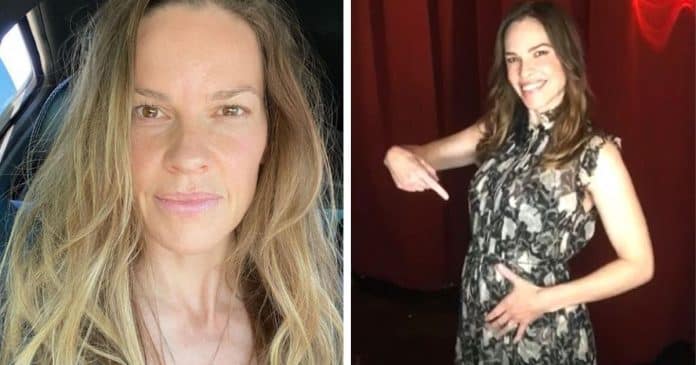 Atriz Hilary Swank revela sua primeira gravidez aos 48 anos e as críticas caem sobre ela porque “ela é muito velha”