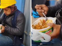 Flagram trabalhador comendo em pote de sabão e colegas riem: “Pelo menos não vai ter bactéria”