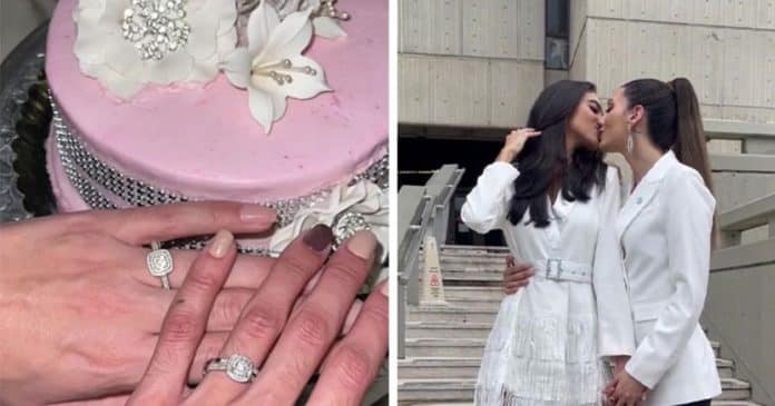 Mantendo o relacionamento em segredo, Miss Argentina e Miss Porto Rico revelam estar casadas