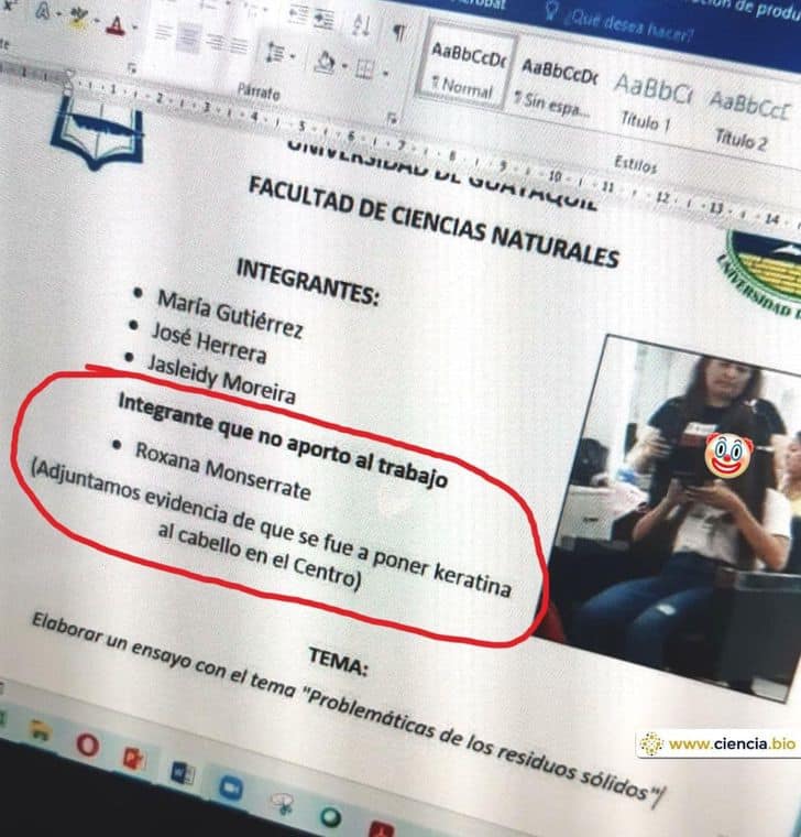 sabiaspalavras.com - Alunos expõe colega que não contribuiu em nada em seu trabalho em grupo