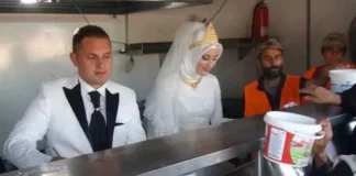 Ao invés de uma festa de casamento, casal turco faz banquete a refugiados sírios