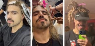 Caio Castro gera polêmica ao aparecer com o cabelo com dreads