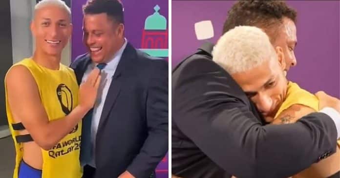 Richarlison se emociona ao conhecer Ronaldo Fenômeno e humildade encanta fãs