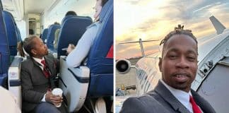Comissário de bordo viraliza por acalmar mulher em um voo – superou o medo