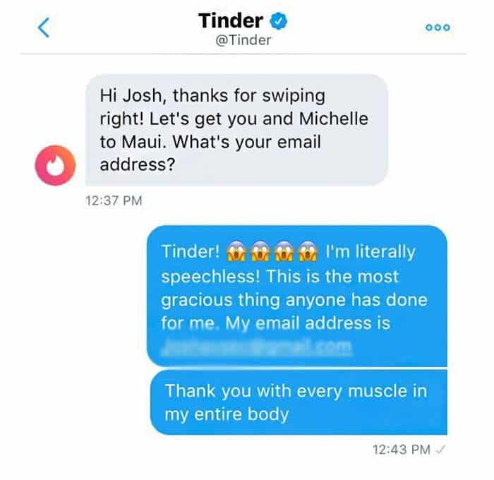 sabiaspalavras.com - Dois jovens mantêm a "conversa" mais duradoura do Tinder até que empresa decide intervir