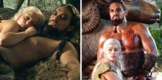 Emilia Clarke confessou que chorou com Jason Momoa antes de fortes cenas em ‘Game of Thrones’