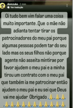 sabiaspalavras.com - Filho vai contra Piovani defendendo Pedro Scooby: “Ajudem meu pai”