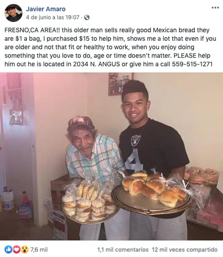 sabiaspalavras.com - Idoso precisava vender pão e um jovem usou as suas redes sociais para ajuda-lo