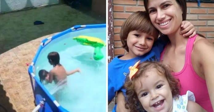VÍDEO: Menino salva irmã de um ano de afogamento em piscina