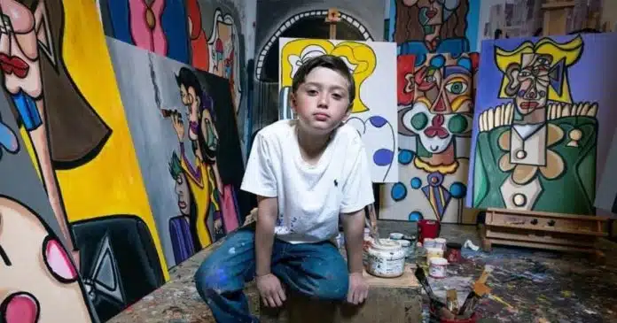 pequeno-picasso-quadros-de-menino-de-11-anos-impressionam-e-sao-vendidos-por-mais-de-560-mil ‘Pequeno Picasso’: Quadros de menino de 11 anos impressionam e são vendidos por mais de 560 mil