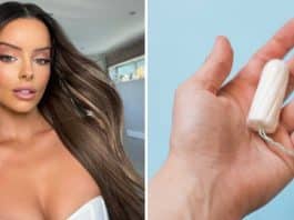 Modelo esquece de tirar absorvente interno e quase morre