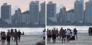 VÍDEO: Banhistas reagem e agridem homem que importunava adolescente em quiosque de praia