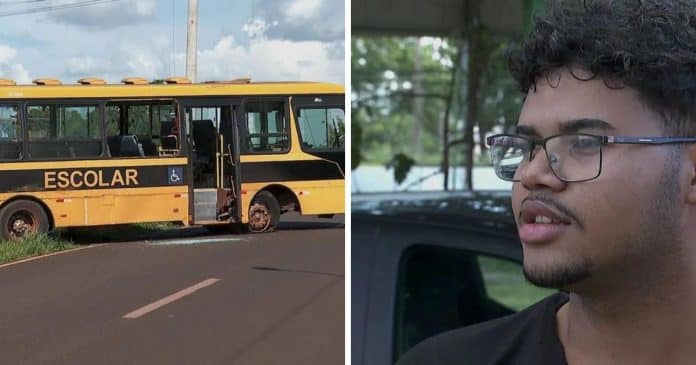 Estudante se torna herói ao assumir direção de ônibus ao notar que motorista desmaiou