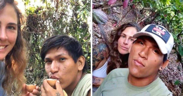 Inglesa viajou para o Peru para ensinar ioga e acabou se apaixonando por um jovem da Amazônia
