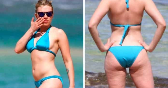 Scarlett Johansson aceita suas celulites e mostra seu corpo sem medo de críticas