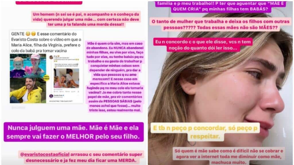 sabiaspalavras.com - Evaristo se envolve em polêmica ao criticar cena da filha de Virginia negando colo da mãe