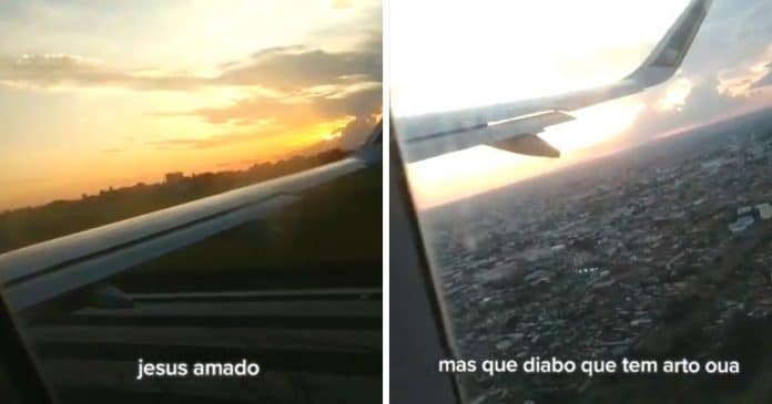 Vídeo de reação de família viajando de avião pela primeira vez viraliza: “Que diabo de trem alto”