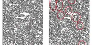 Consegue encontrar 7 pessoas, 1 cão e 2 gatos nesta imagem?