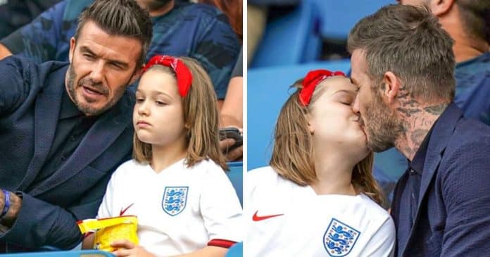 Diante das críticas, David Beckham resolveu explicar porque beija a filha na boca