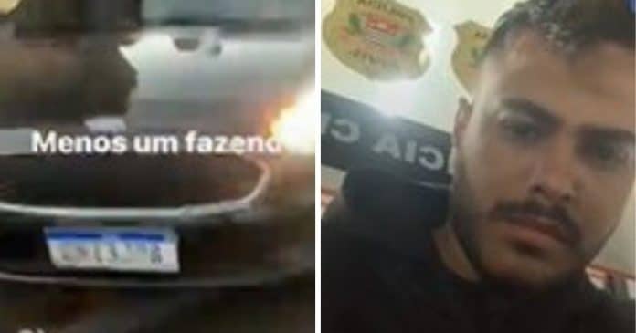 VÍDEO: Homem atropela suspeito de furto e debocha em vídeos nas redes sociais