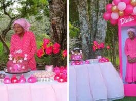 Idosa celebra aniversário de 107 anos com tema da Barbie: “É a nossa boneca”