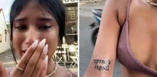 Influenciadora se desespera após tatuagem dos sonhos dar errado