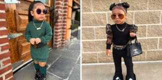 Meia arrastão, bolsas, perucas: mãe defende vestir filha de 2 anos com roupas glamourosas de ‘adulta’