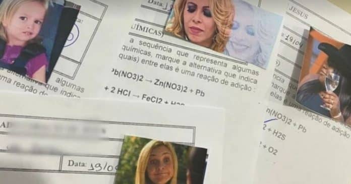 Professor em Santa Catarina viraliza ao usar memes em notas de provas