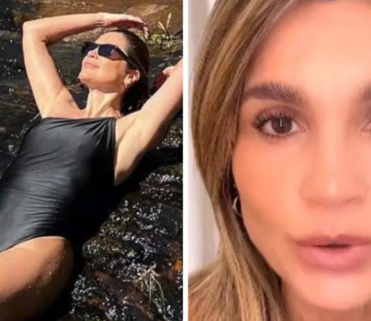 Flávia Alessandra rebate críticas por usar maiô aos 49 anos: “Julgada como velha”