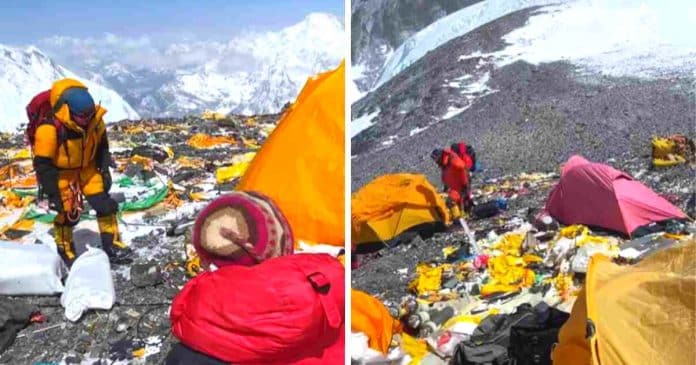 Monte Everest é transformado em depósito de lixo: alpinista recolhe 440Kg de lixo