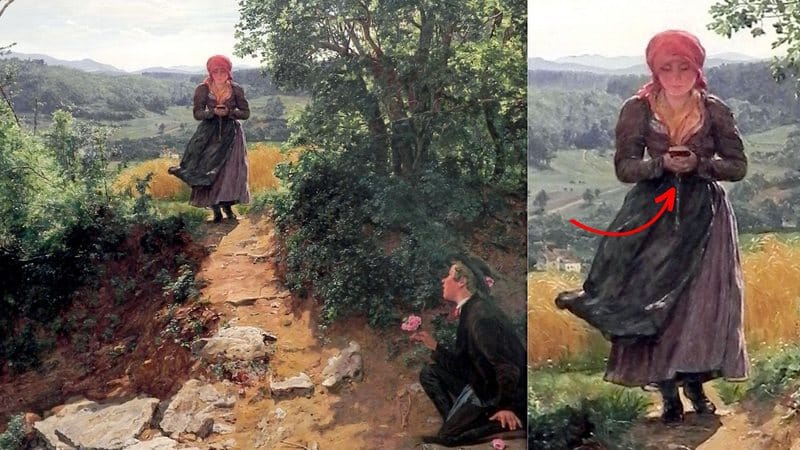sabiaspalavras.com - O mistério do quadro de 1860: O que a jovem está segurando?
