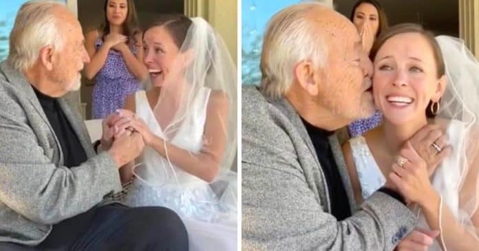 Pai com Alzheimer reconhece filha no dia em que ela se casou: “O melhor presente de casamento”